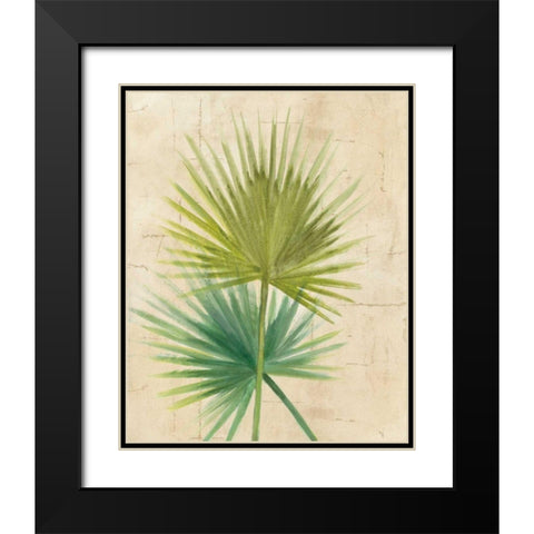 Fan Palm Black Modern Wood Framed Art Print with Double Matting by Hristova, Albena