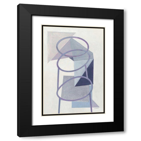 Paper Trail II Black Modern Wood Framed Art Print with Double Matting by Schick, Mike