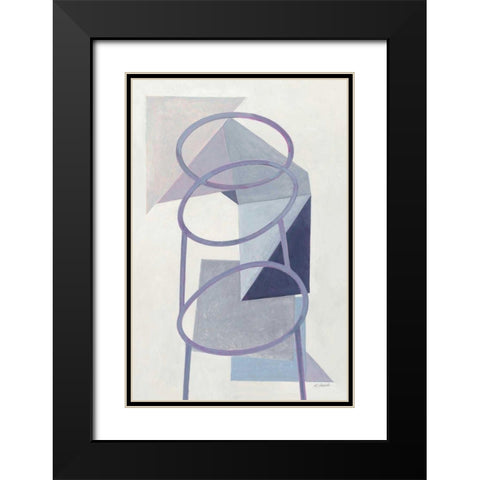Paper Trail II Black Modern Wood Framed Art Print with Double Matting by Schick, Mike