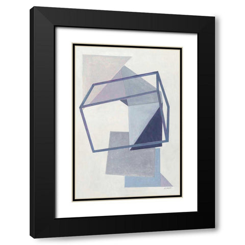 Paper Trail III Black Modern Wood Framed Art Print with Double Matting by Schick, Mike