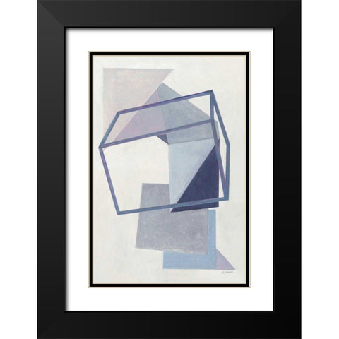 Paper Trail III Black Modern Wood Framed Art Print with Double Matting by Schick, Mike