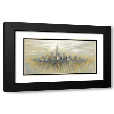 Manhattan Fog Black Modern Wood Framed Art Print with Double Matting by Vassileva, Silvia
