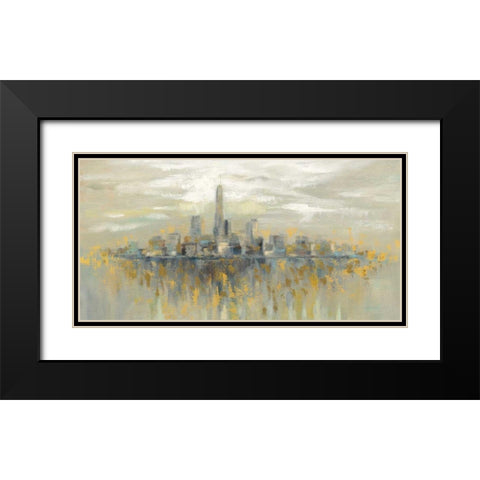 Manhattan Fog Black Modern Wood Framed Art Print with Double Matting by Vassileva, Silvia