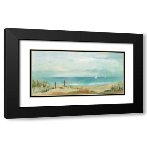 Serenity on the Beach Black Modern Wood Framed Art Print with Double Matting by Vassileva, Silvia