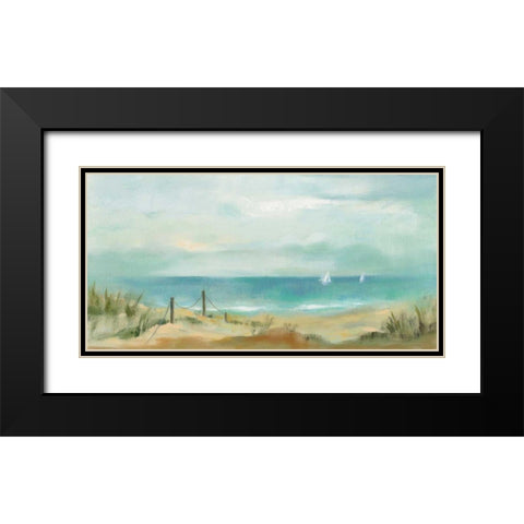 Serenity on the Beach Black Modern Wood Framed Art Print with Double Matting by Vassileva, Silvia