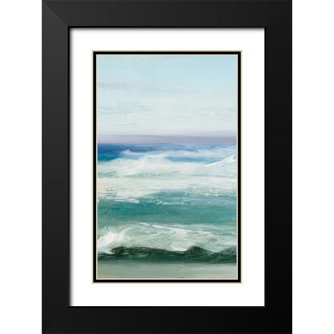 Azure Ocean III Black Modern Wood Framed Art Print with Double Matting by Purinton, Julia