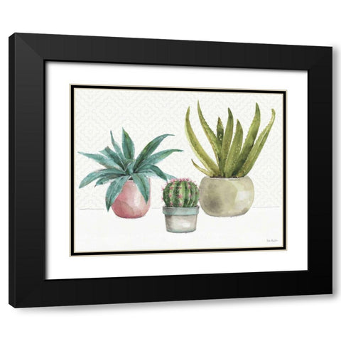 Mixed Greens XLV Black Modern Wood Framed Art Print with Double Matting by Audit, Lisa
