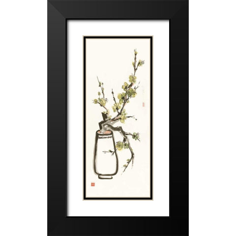 Moss Blossom Black Modern Wood Framed Art Print with Double Matting by Paschke, Chris