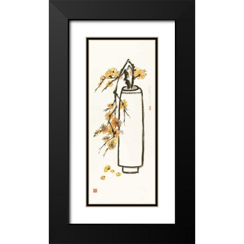 Honey Blossom Black Modern Wood Framed Art Print with Double Matting by Paschke, Chris