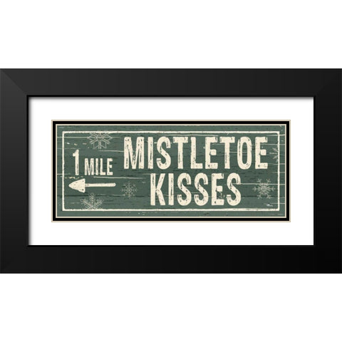 Christmas Signs IV Black Modern Wood Framed Art Print with Double Matting by Pela Studio