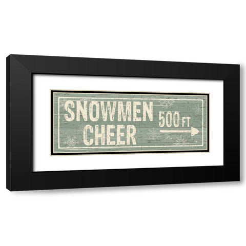 Christmas Signs V Black Modern Wood Framed Art Print with Double Matting by Pela Studio