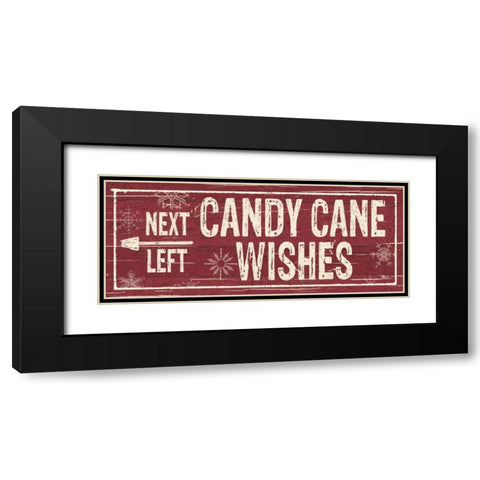 Christmas Signs VI Black Modern Wood Framed Art Print with Double Matting by Pela Studio