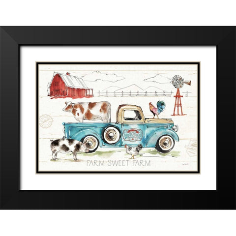 Down on the Farm I Black Modern Wood Framed Art Print with Double Matting by Tavoletti, Anne