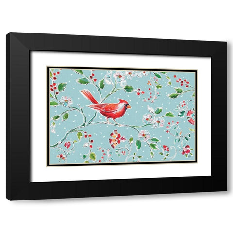 Holiday Wings I Blue Black Modern Wood Framed Art Print with Double Matting by Brissonnet, Daphne