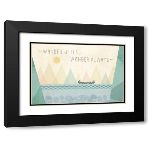 Outdoor Geo I Black Modern Wood Framed Art Print with Double Matting by Charron, Veronique