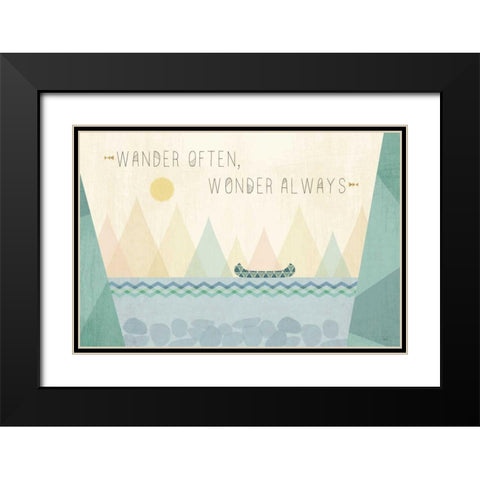 Outdoor Geo I Black Modern Wood Framed Art Print with Double Matting by Charron, Veronique