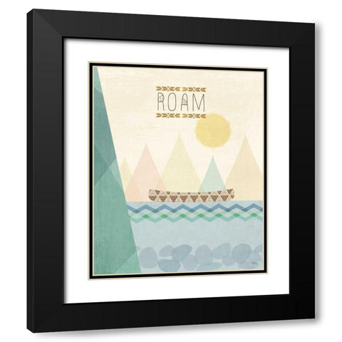 Outdoor Geo II Black Modern Wood Framed Art Print with Double Matting by Charron, Veronique
