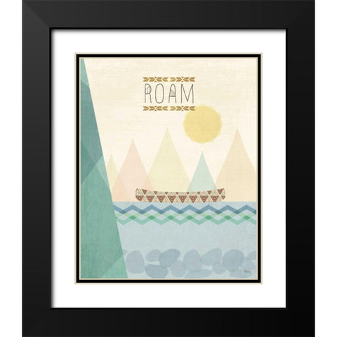 Outdoor Geo II Black Modern Wood Framed Art Print with Double Matting by Charron, Veronique