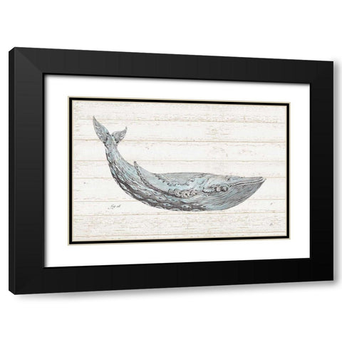 Underwater Life I Blue Black Modern Wood Framed Art Print with Double Matting by Brissonnet, Daphne