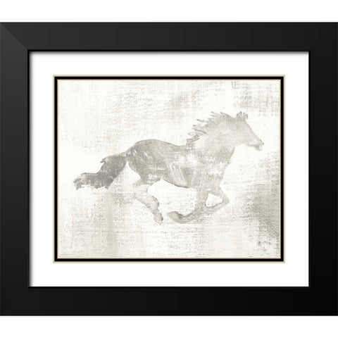 Mustang Study Neutral Black Modern Wood Framed Art Print with Double Matting by Mousseau, Studio