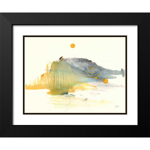 Golden Isle Black Modern Wood Framed Art Print with Double Matting by Averinos, Melissa