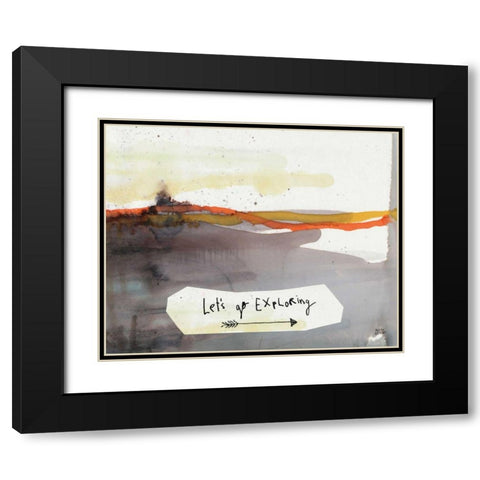 Explore I Black Modern Wood Framed Art Print with Double Matting by Averinos, Melissa