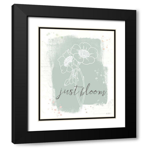 Organic Lines II Black Modern Wood Framed Art Print with Double Matting by Pertiet, Katie