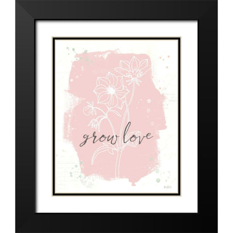 Organic Lines III Black Modern Wood Framed Art Print with Double Matting by Pertiet, Katie