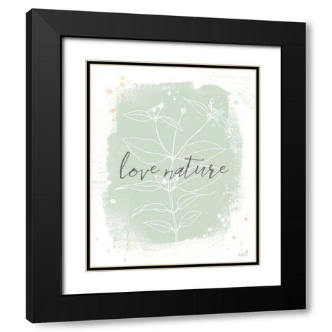 Organic Lines IV Black Modern Wood Framed Art Print with Double Matting by Pertiet, Katie