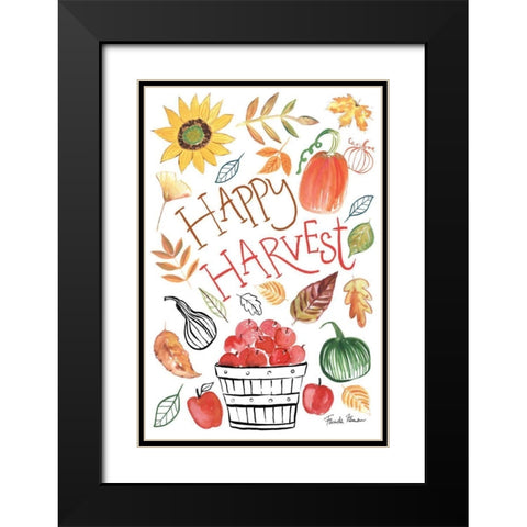 Hello Fall III Black Modern Wood Framed Art Print with Double Matting by Zaman, Farida