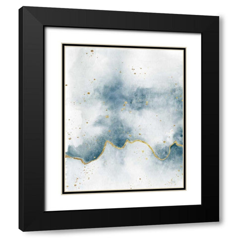 Flow with Gold II Black Modern Wood Framed Art Print with Double Matting by Marshall, Laura
