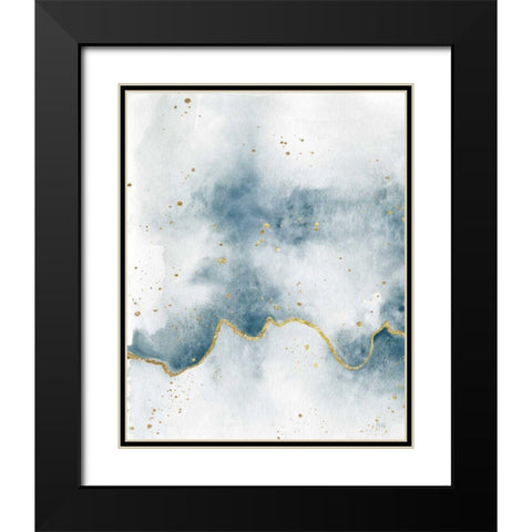 Flow with Gold II Black Modern Wood Framed Art Print with Double Matting by Marshall, Laura