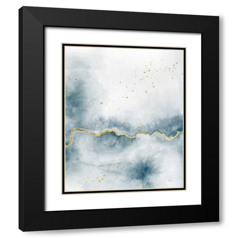 Flow with Gold III Black Modern Wood Framed Art Print with Double Matting by Marshall, Laura