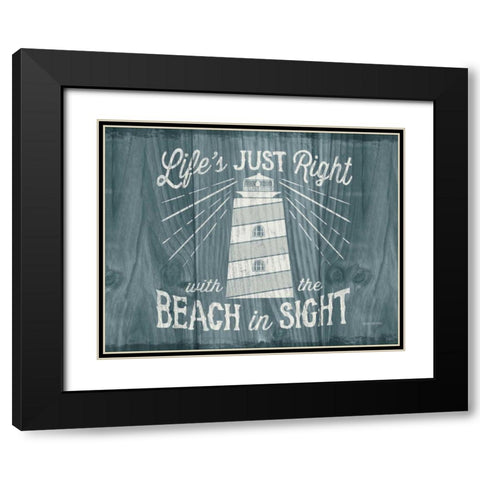 Up North III v2 Crop Black Modern Wood Framed Art Print with Double Matting by Marshall, Laura
