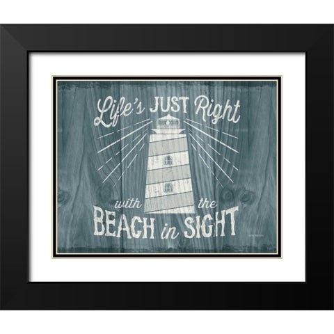 Up North III v2 Crop Black Modern Wood Framed Art Print with Double Matting by Marshall, Laura