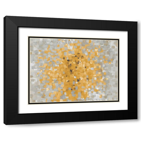 Summer Blocks with Gray Crop Black Modern Wood Framed Art Print with Double Matting by Nai, Danhui