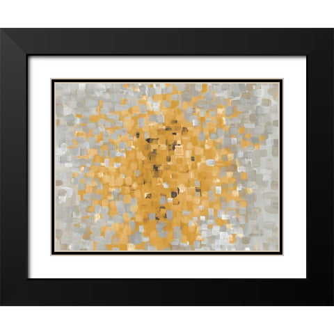 Summer Blocks with Gray Crop Black Modern Wood Framed Art Print with Double Matting by Nai, Danhui