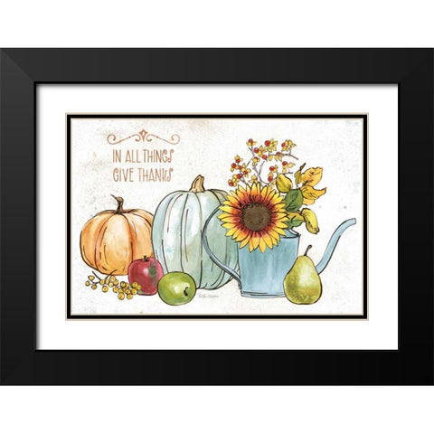 October Garden XIII Black Modern Wood Framed Art Print with Double Matting by Grove, Beth