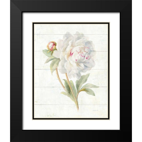 June Blooms II Black Modern Wood Framed Art Print with Double Matting by Nai, Danhui