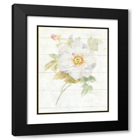 June Blooms III Black Modern Wood Framed Art Print with Double Matting by Nai, Danhui