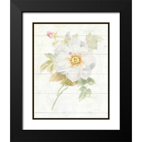 June Blooms III Black Modern Wood Framed Art Print with Double Matting by Nai, Danhui