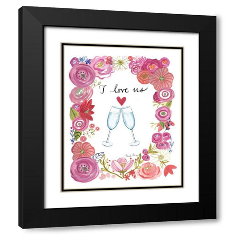 I Do II Black Modern Wood Framed Art Print with Double Matting by Zaman, Farida