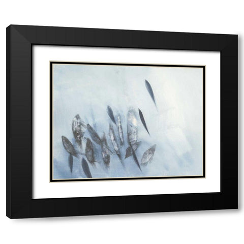 Gently Waving Crop Black Modern Wood Framed Art Print with Double Matting by Maye, Jo