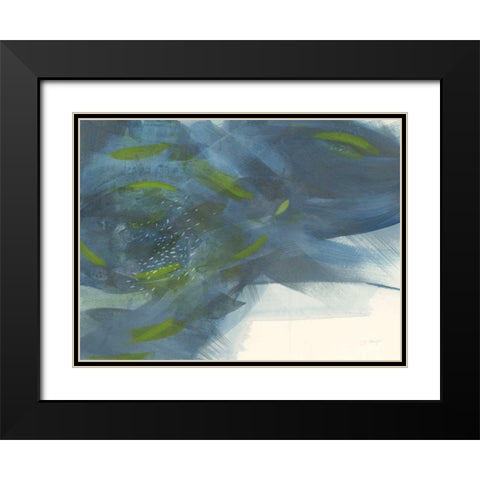 Scatter Black Modern Wood Framed Art Print with Double Matting by Maye, Jo