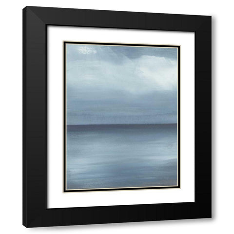 Seascape III Black Modern Wood Framed Art Print with Double Matting by Maye, Jo