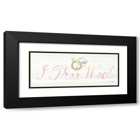 Lovebirds Sign I Black Modern Wood Framed Art Print with Double Matting by Prahl, Courtney