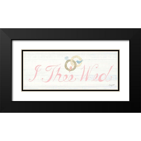 Lovebirds Sign I Black Modern Wood Framed Art Print with Double Matting by Prahl, Courtney