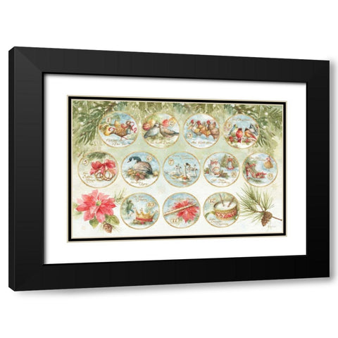 12 days of Christmas XIII Black Modern Wood Framed Art Print with Double Matting by Audit, Lisa