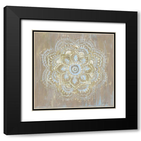 Bombay Bohemian Light Neutral Black Modern Wood Framed Art Print with Double Matting by Nai, Danhui