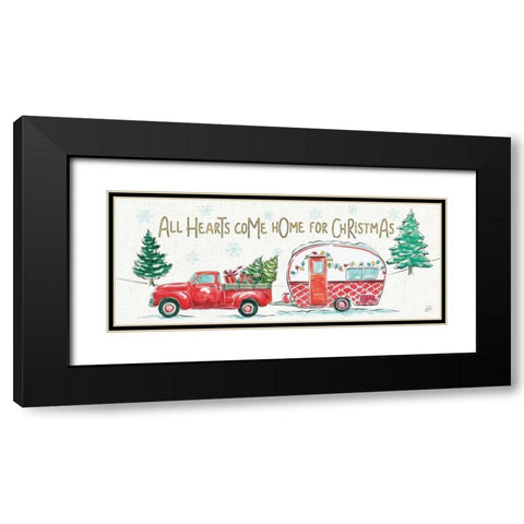 Christmas in the Country VIII All Hearts Black Modern Wood Framed Art Print with Double Matting by Brissonnet, Daphne